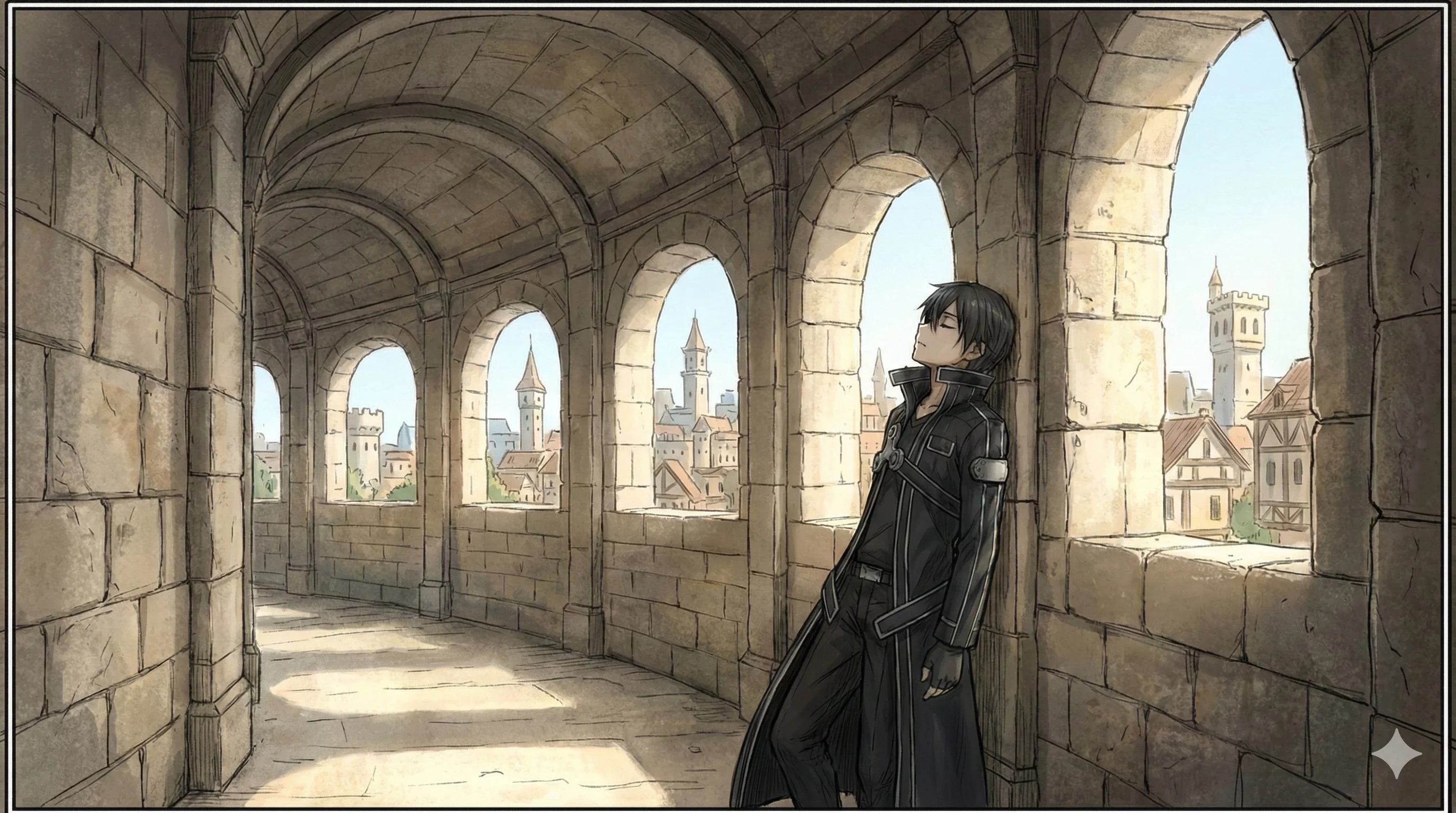 Kirito from Sword Art Online in a colosseum picture 2 of 2