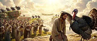 "Thanksgiving turkeys in heaven forgive people"'