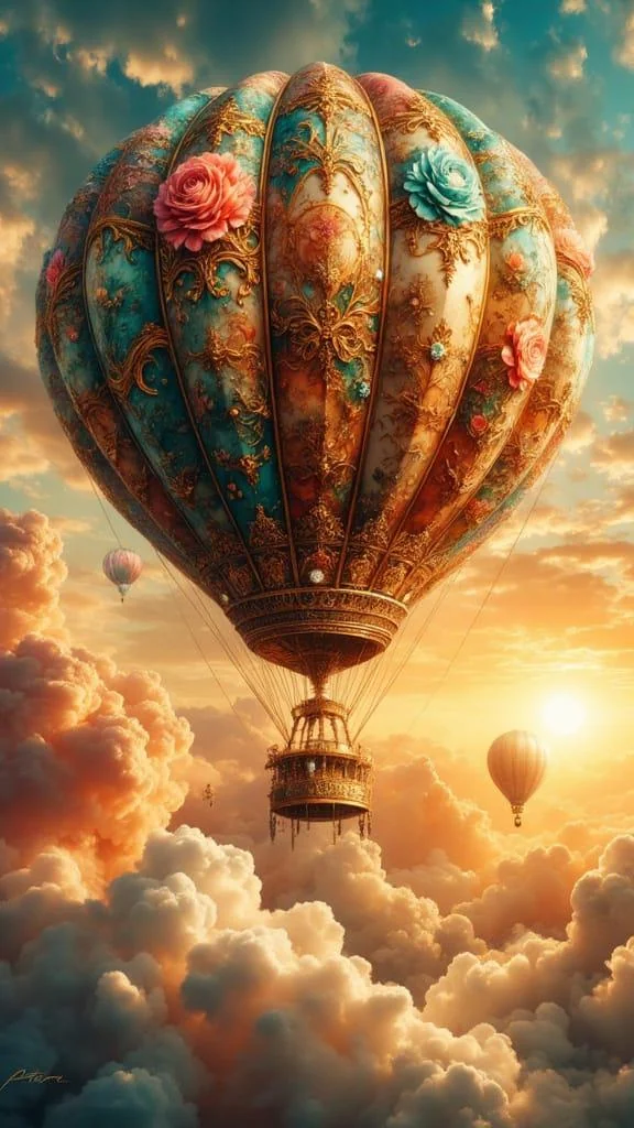 A rococo-inspired hot air balloon picture 1 of 1