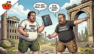 2 Redditors arguing in the Roman Forum.'