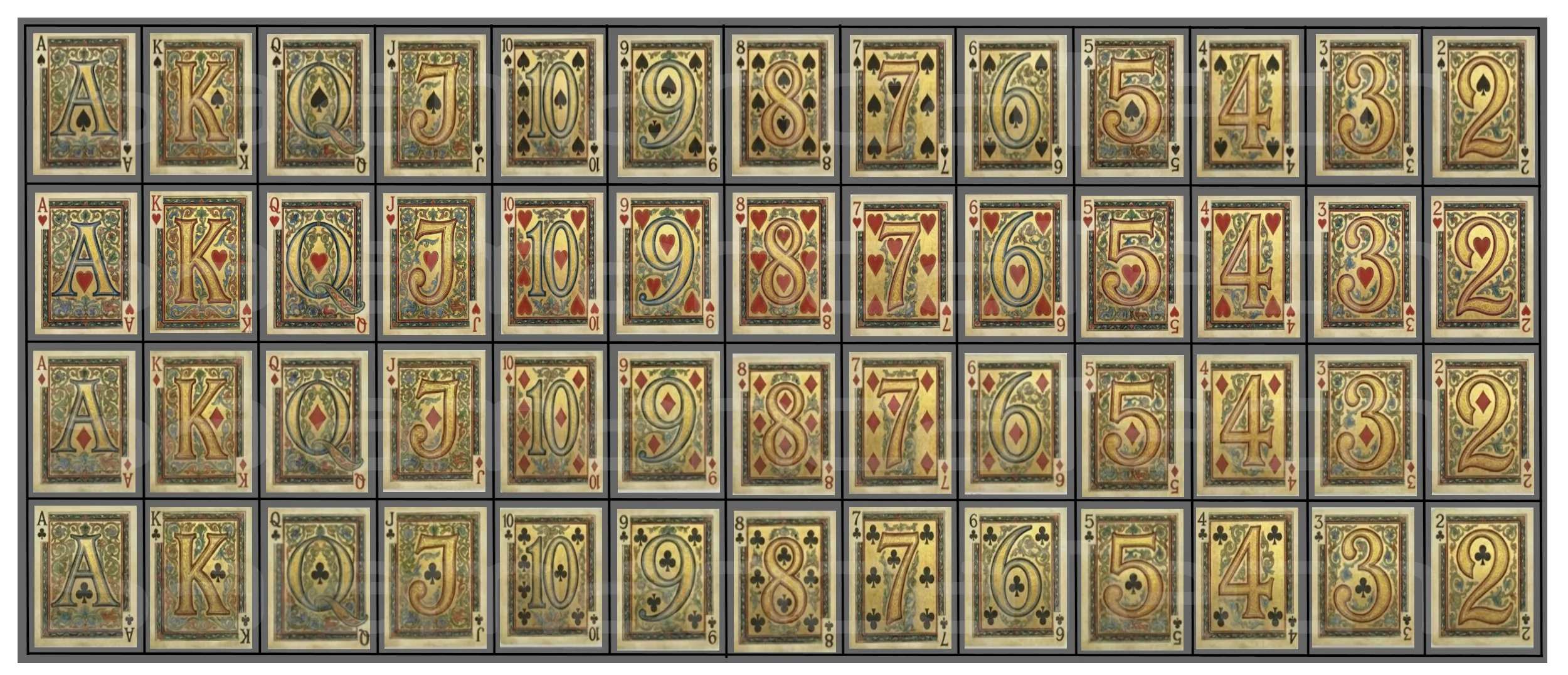 I've been vibe coding a card game, so I decided to NB a unique set of cards for it. Definitely wasn't one-shotted though, this was considerable refinement, and then quite a significant amount of manual digital editing, not only to the cards, but to put this image together as well. picture 1 of 1