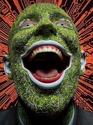 Smile Of Vines Against Digital Pulse'