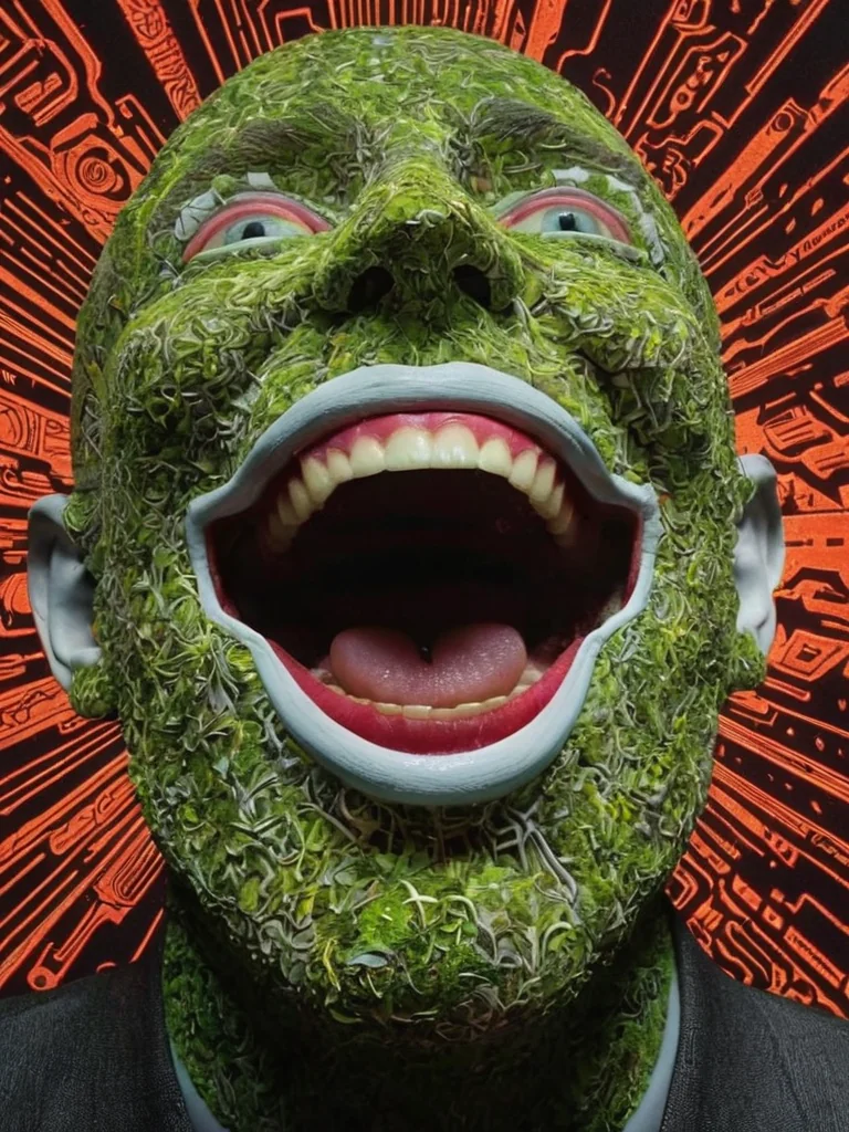 Smile Of Vines Against Digital Pulse picture 1 of 1