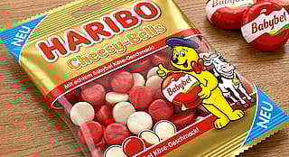Imagine if they really existed. Would you give it a try? 🍬🧀 (Haribo with Babybel taste: Haribo Cheesy-Bells)'