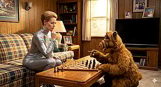 Seven of Nine and Alf play Chess'