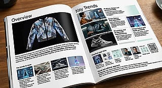A fashion AI‑driven design magazine sample pages. 👕'