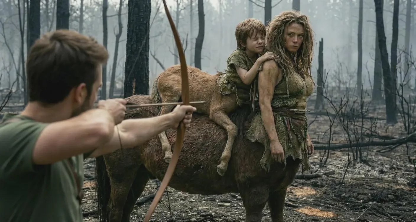 A forest fire just ended. Now, a hunter? 🤦‍♀️ picture 1 of 1