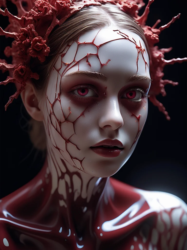 Crimson Bloom Amid Midnight Silence picture 1 of 1