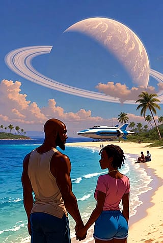 Just a couple on vacation sometime in the distant future'