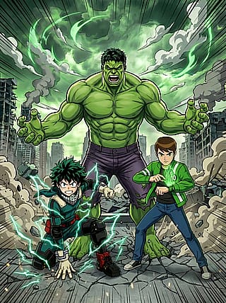 When your favourite colour is green. So your favourite heroes are.'