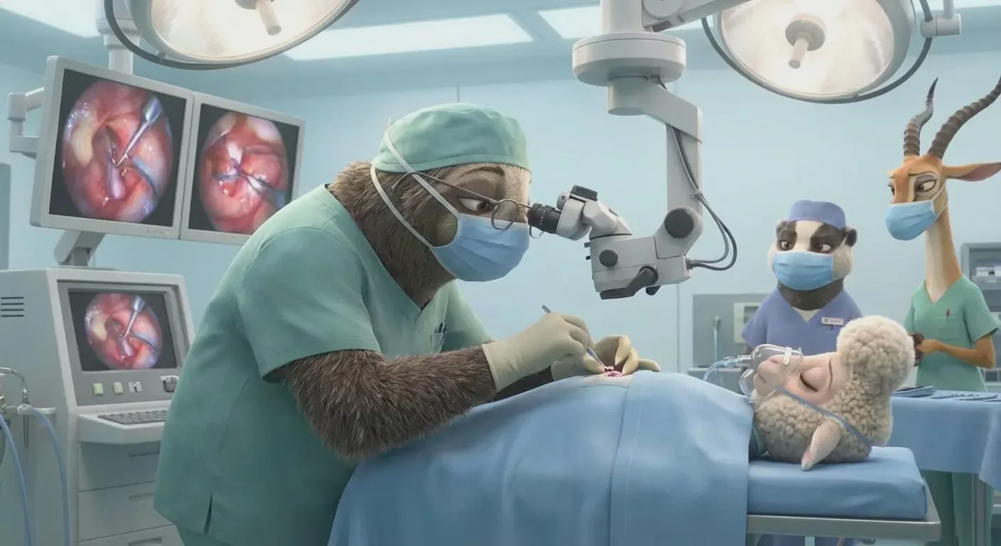Mr. Slothmore has finally found his calling as a microsurgeon. 🦥👨‍⚕️ picture 1 of 1