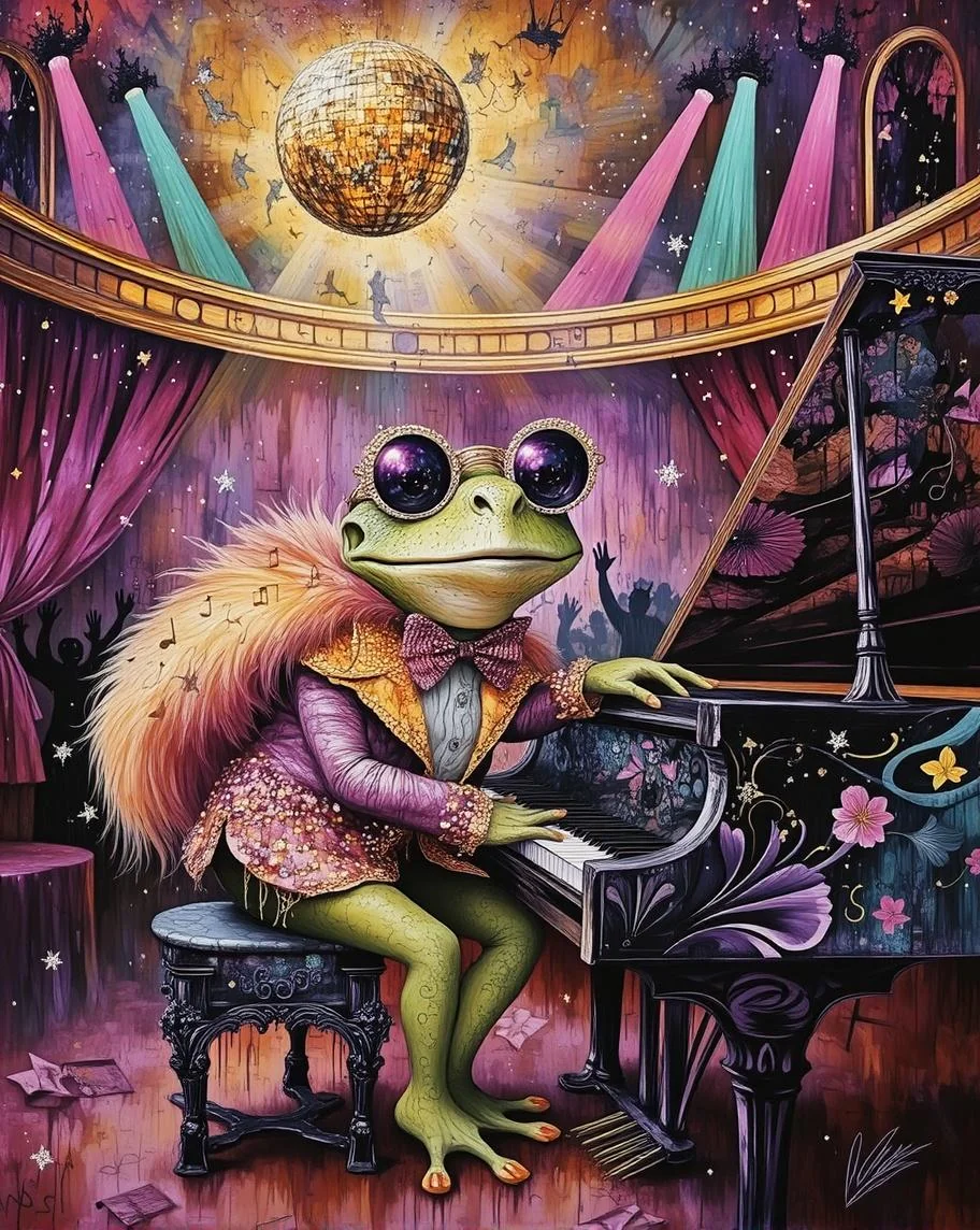 Elton Frog - made on starryai - I need puns! picture 1 of 1