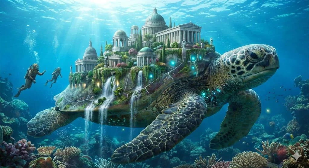 "Atlantis if it was on the back of a turtle" picture 1 of 1