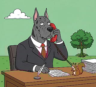 I'm tired of your Dog doing his business on my lawn!'