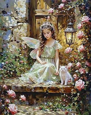 Lovely angel made with starryai'