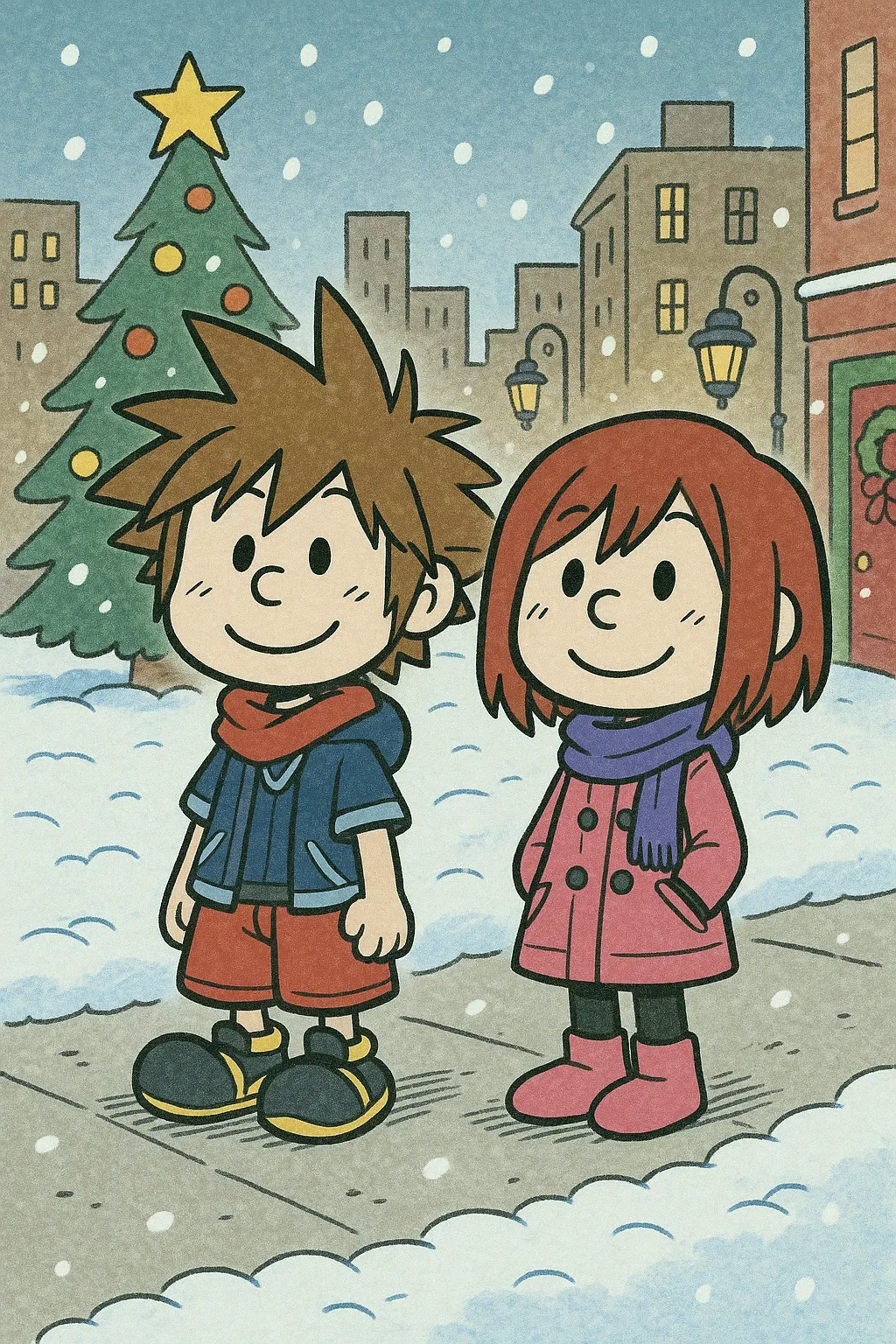 Sora and Kari Peanuts art Style picture 1 of 1
