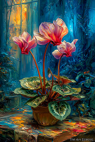 Cyclamen in Blue Light'