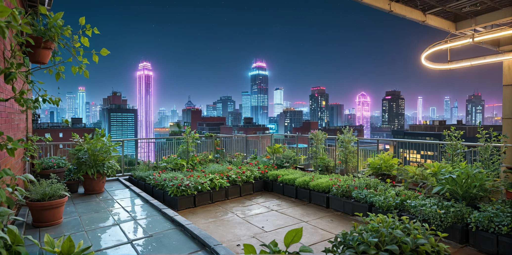Rooftop garden above the skyscrapers picture 1 of 1