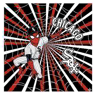 Chicago white Sox Spiderman poster ⚾💙🔥💯🧢'