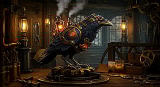 Steampunk Raven'