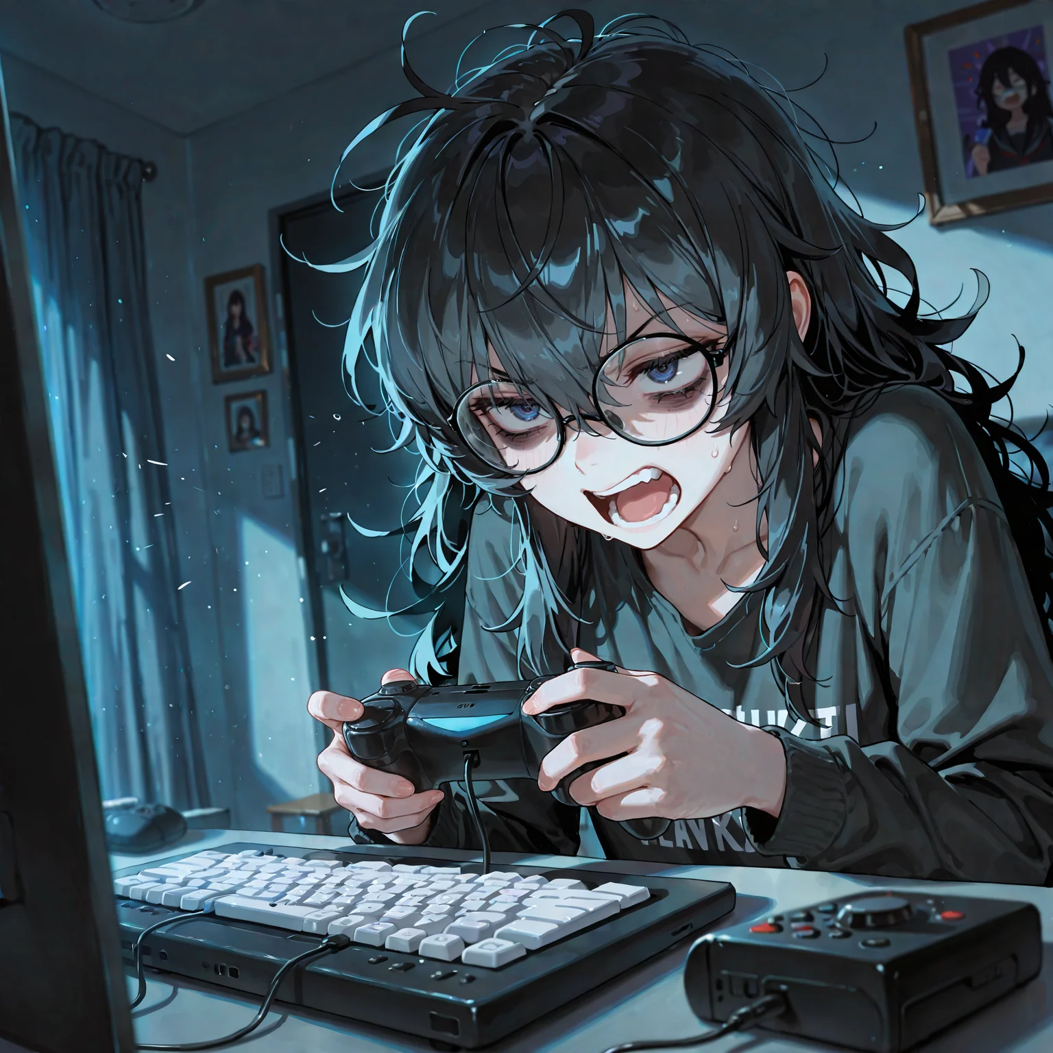 Angry gamer girl picture 1 of 1