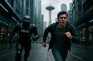 Police chase in future Seattle'