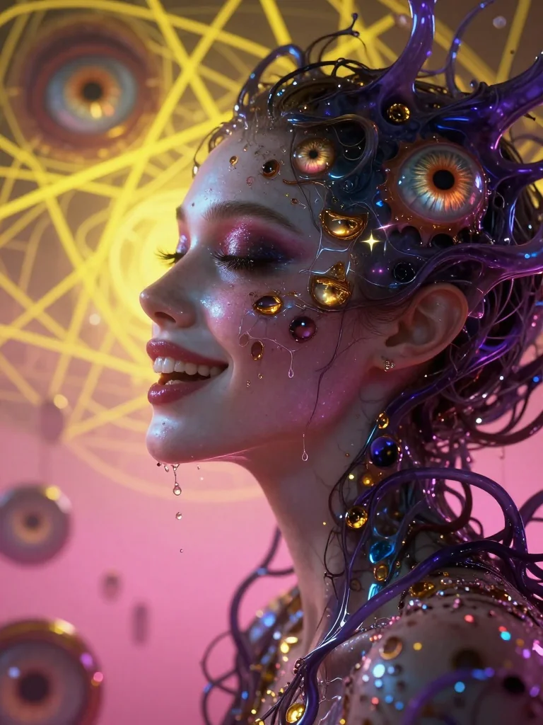 Starlit Bloom Through Fractured Light picture 1 of 1