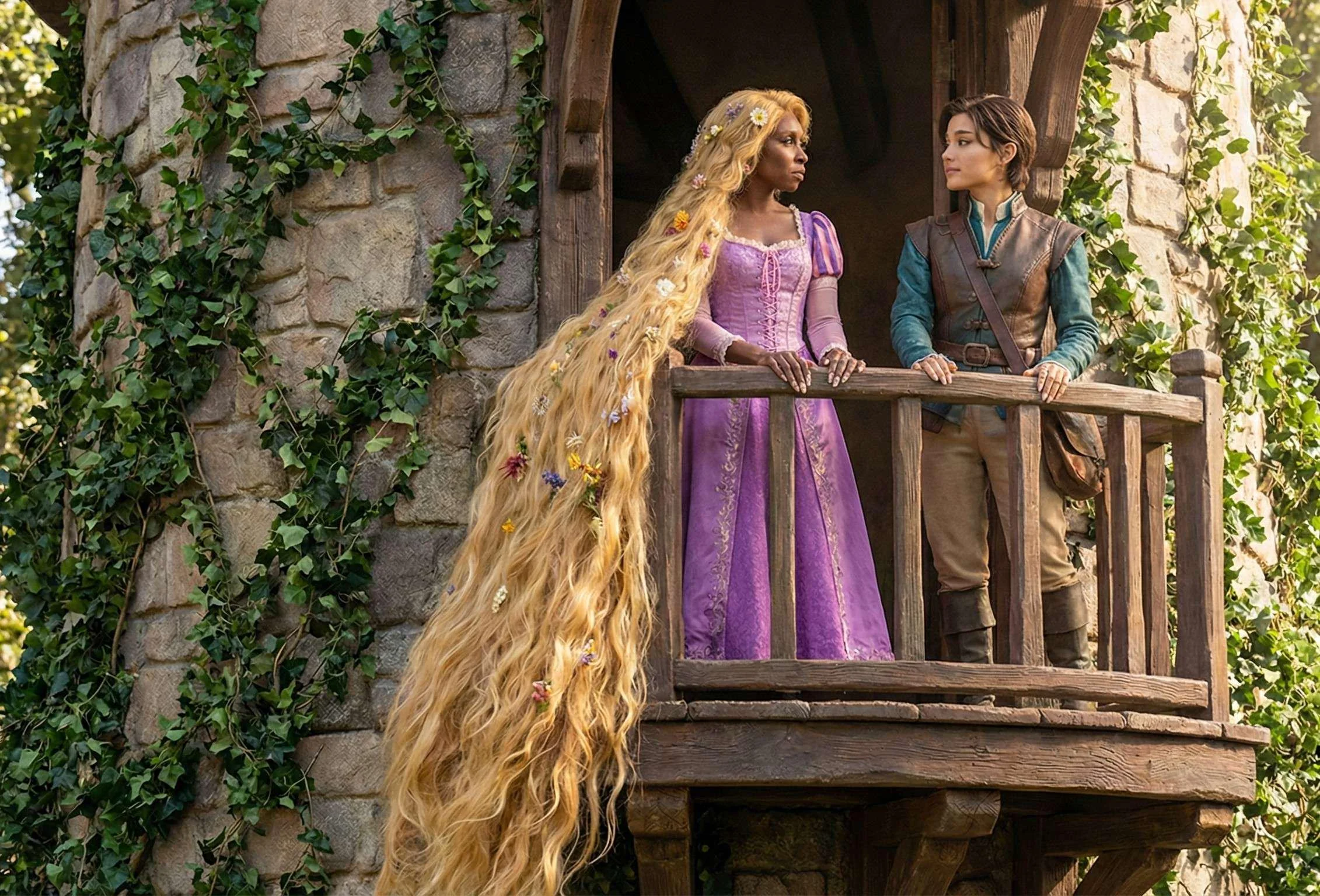 First look at Disney's live action Tangled reboot starring Cynthia Erivo and Ariana Grande picture 1 of 1