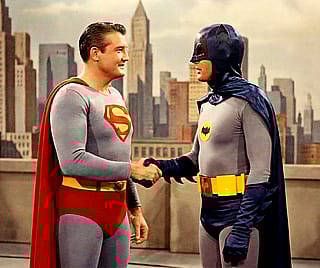 Superman and Batman, in their definitive characterisations.'