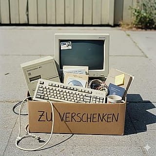 Old workstation from the 1990s'