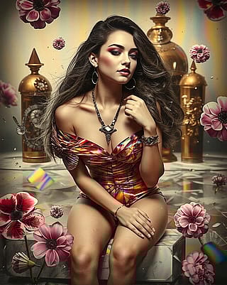 Rainbow colored Swimsuit'