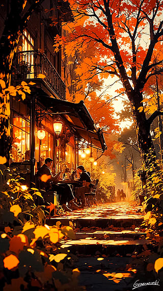 A Leafy Path and a Talking Terrace / Phone Wallpaper Archives'