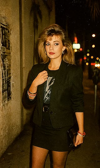 Midnight Whispers Behind Neon Veil'