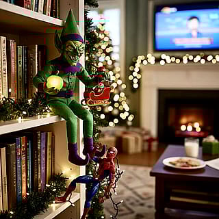 My Elf on the Shelf keeps asking if the Spider-Man can come out & play…'