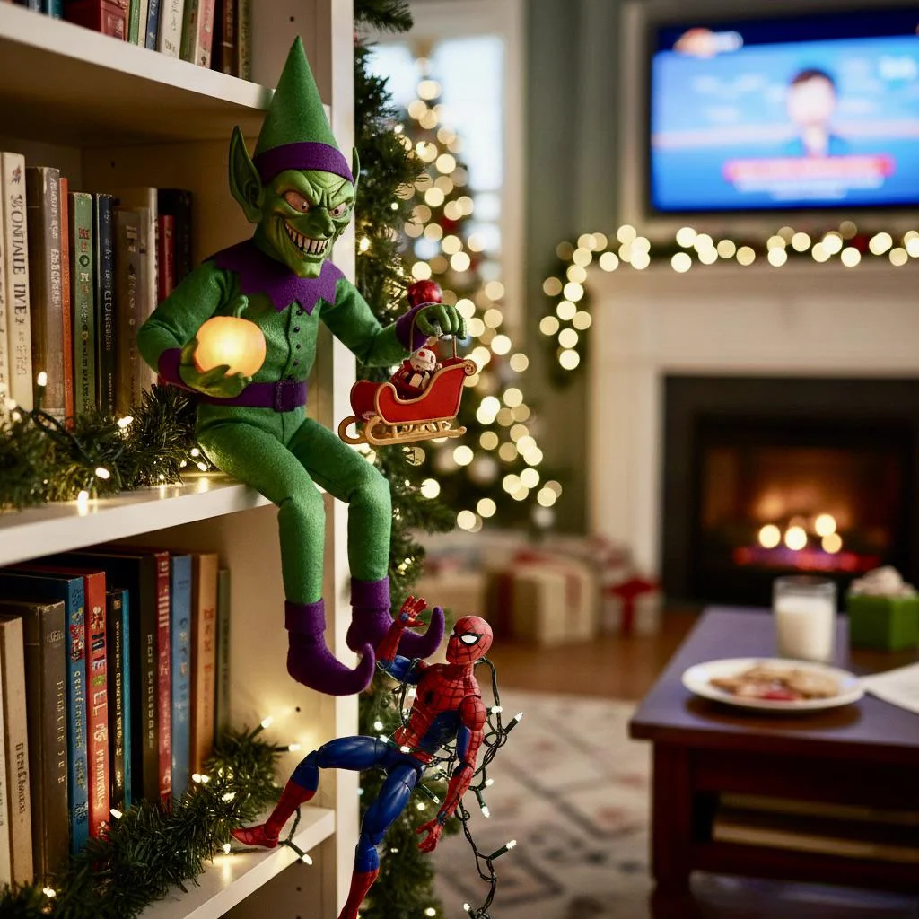 My Elf on the Shelf keeps asking if the Spider-Man can come out & play… picture 1 of 1