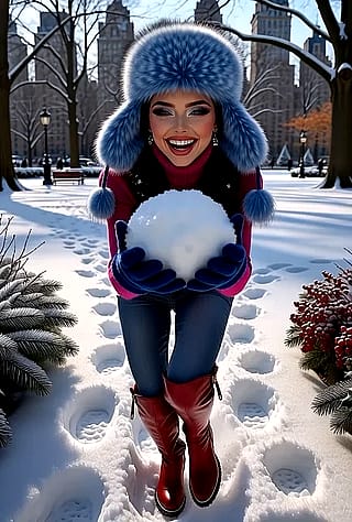 Snowball fight!'