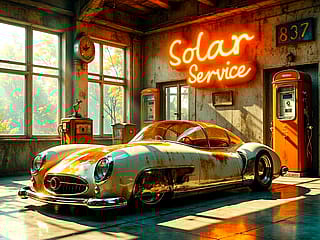 Solar service station'