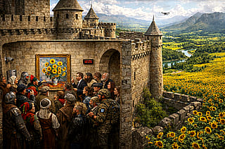 A fresh view of sunflowers'