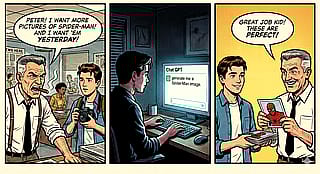 Peter outwits his boss'