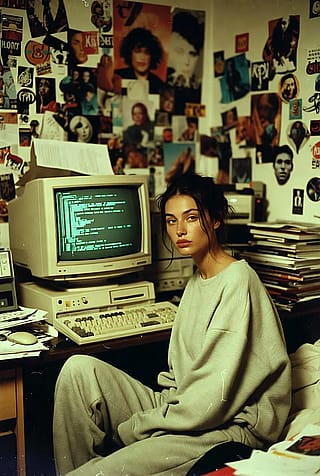 Nostalgic 2000s Programmer Bedroom'