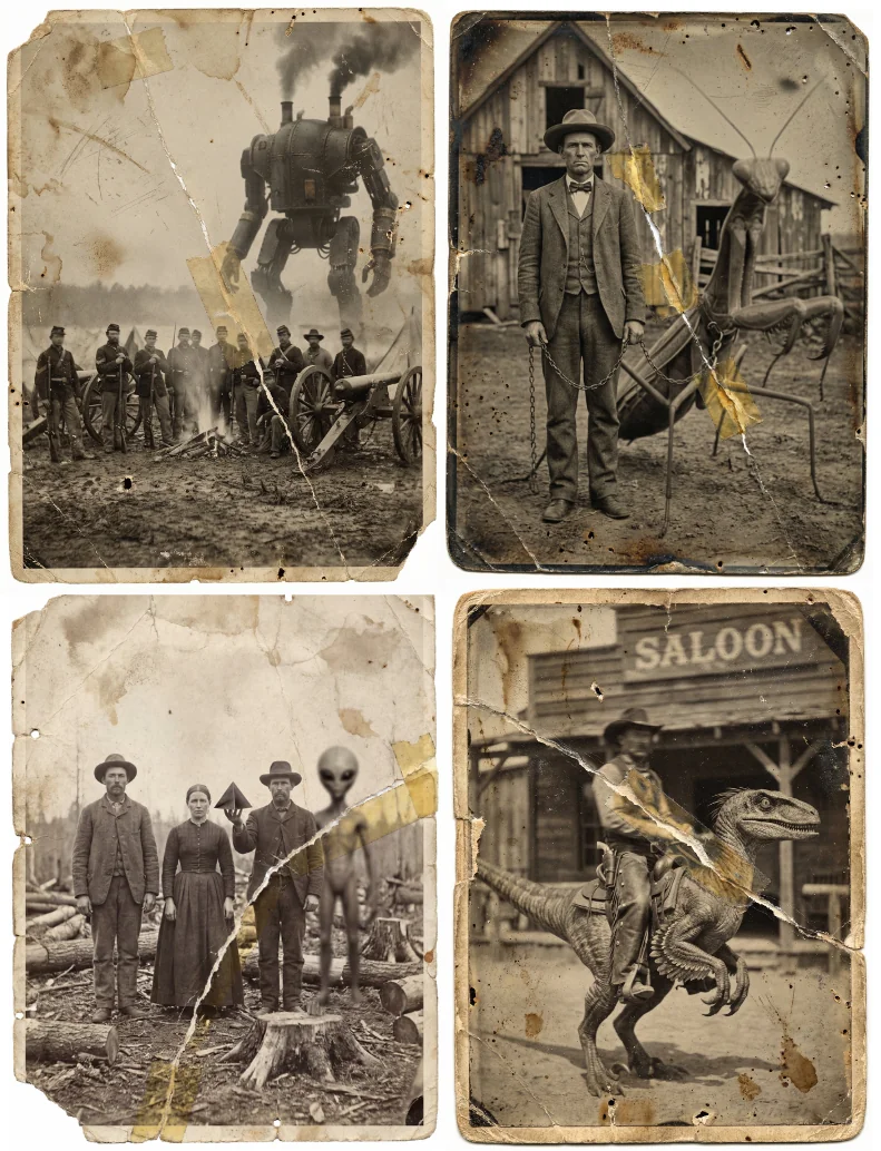 Create old vintage Images that never existed with AI picture 1 of 1