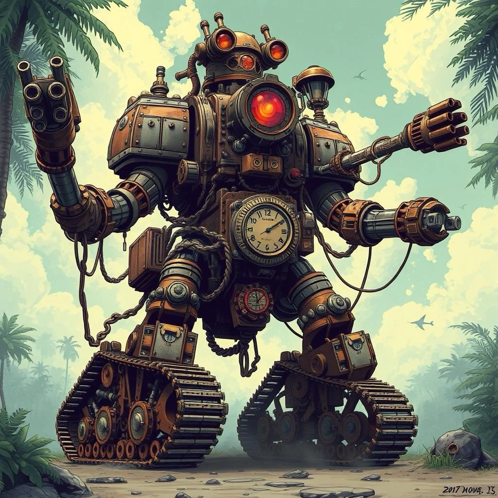 Steampunk Juggernaut Mech robots picture 1 of 4