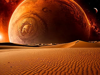 Crimson Sky Silent Dunes'