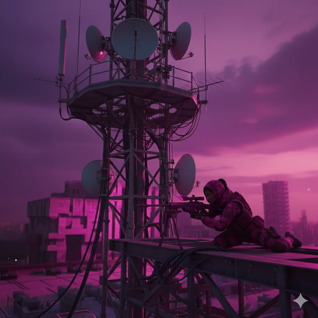 challenge: try to make pink or purple look stark, forbidding or militaristic picture 1 of 1