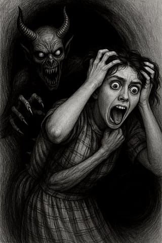 Madge has a panic attack'