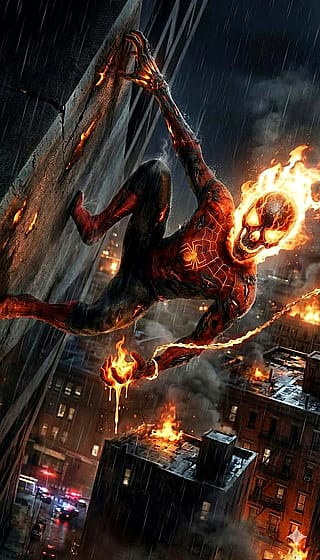 Spider-Man X ghost Rider hybrid'