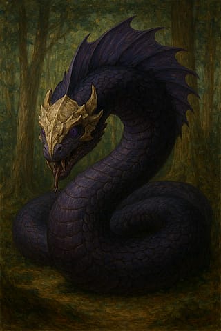 Dark purple scalled Basalisk'