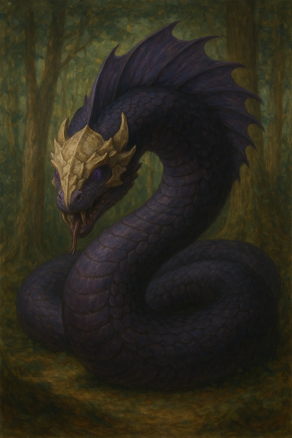 Dark purple scalled Basalisk picture 1 of 1