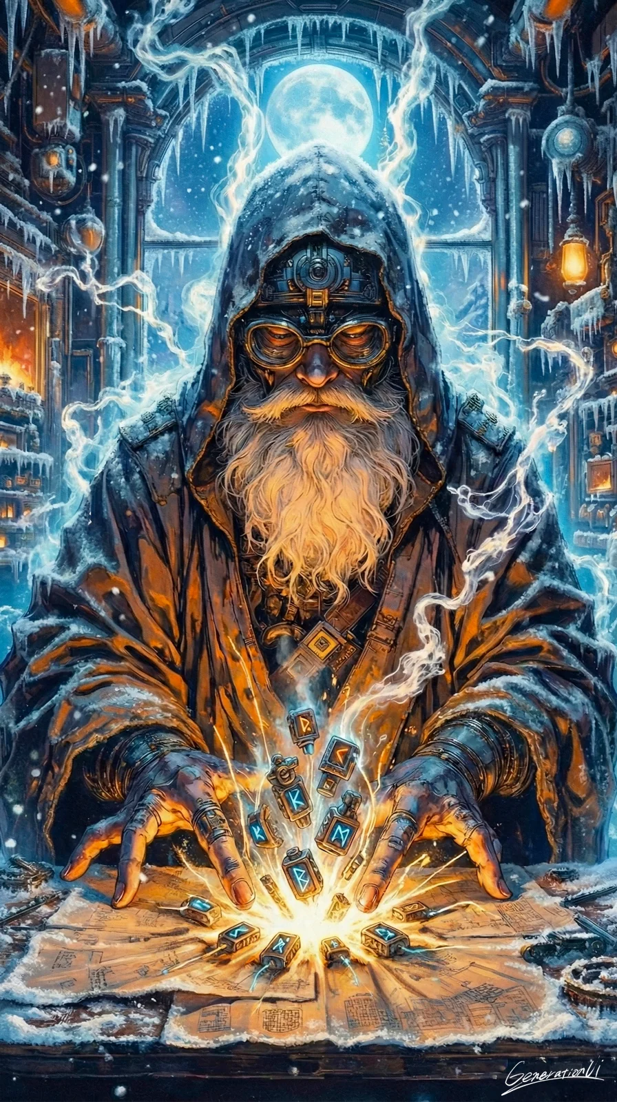 Rune Magic Awakening Above Ancient Manuscripts / Phone Wallpaper Archives picture 1 of 1