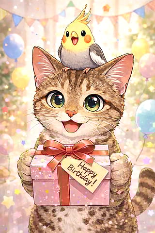 Today is my birthday. Made this gift for myself featuring my children.'